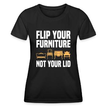 Rénovation de meubles - T-shirt sport Femme - noir - Devant - AI Model Female 172 light (172cm)