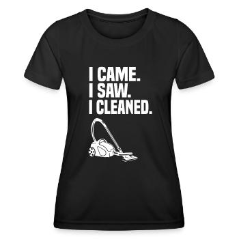 Ménage et femme de ménage - T-shirt sport Femme - noir - Devant - AI Model Female 172 light (172cm)
