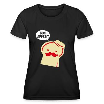 Pain perdu - T-shirt sport Femme - noir - Devant - AI Model Female 172 light (172cm)