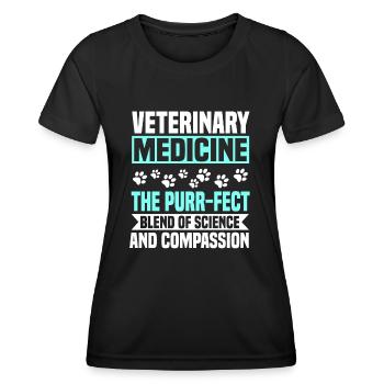 Veterinary medicine - Women's Functional T-Shirt - black - Front - AI Model Female 172 light (172cm)