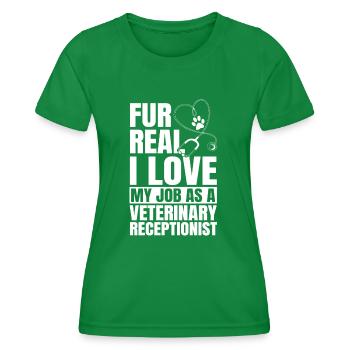 Réceptionniste vétérinaire - T-shirt sport Femme - vert - Devant - AI Model Female 172 dark (172cm)