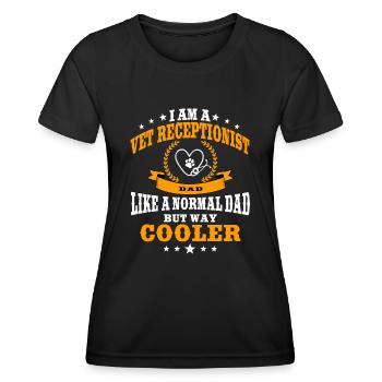 Lustige Tierärztin Rezeptionist Vater - Frauen Funktions-T-Shirt - Schwarz - Vorne - AI Model Female 172 light (172cm)
