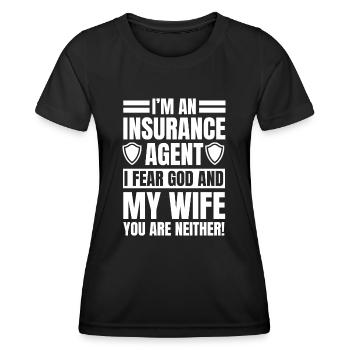 Insurance agent - Women's Functional T-Shirt - black - Front - AI Model Female 172 light (172cm)