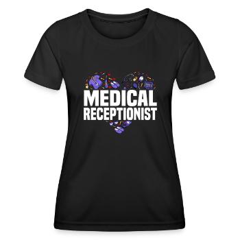 Medical receptionist - Women's Functional T-Shirt - black - Front - AI Model Female 172 light (172cm)