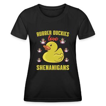 Retro Fährschiff Bekleidung Containerschiff - Frauen Funktions-T-Shirt - Schwarz - Vorne - AI Model Female 172 light (172cm)