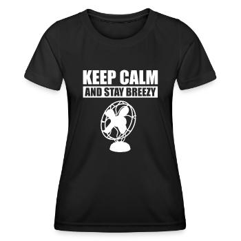 Retro Ferry Vêtements Porte-conteneurs - T-shirt sport Femme - noir - Devant - AI Model Female 172 light (172cm)