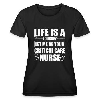 Intensive Care Nurse - Women's Functional T-Shirt - black - Front - AI Model Female 172 light (172cm)