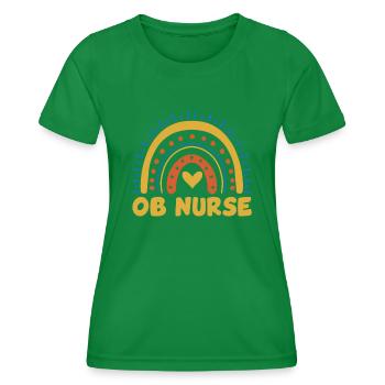 Retro Ferry Vêtements Porte-conteneurs - T-shirt sport Femme - vert - Devant - AI Model Female 172 dark (172cm)