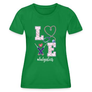 Retro Ferry Vêtements Porte-conteneurs - T-shirt sport Femme - vert - Devant - AI Model Female 172 dark (172cm)