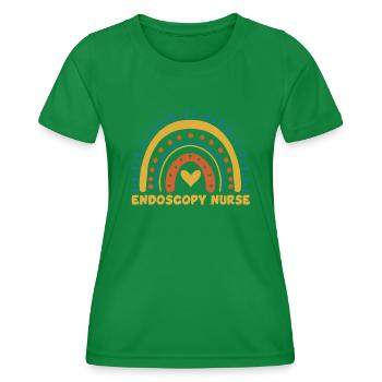 Infirmière en endoscopie Rainbow - T-shirt sport Femme - vert - Devant - AI Model Female 172 dark (172cm)