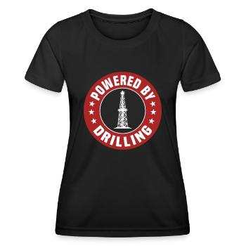 Angetrieben Durch Bohren - Frauen Funktions-T-Shirt - Schwarz - Vorne - AI Model Female 172 light (172cm)