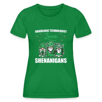 Radiologieassistent St. Patricks Day - Frauen Funktions-T-Shirt - Kelly Green - Vorne - AI Model Female 172 dark (172cm)
