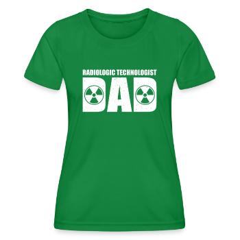 Funny radiology assistant dad - Women's Functional T-Shirt - kelly green - Front - AI Model Female 172 dark (172cm)