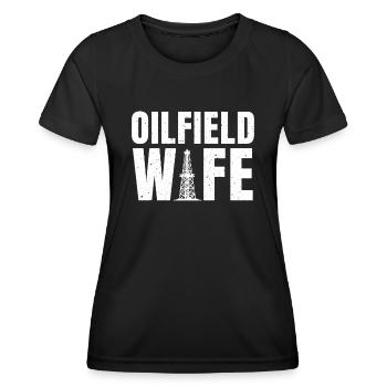 Oil Field Wife Vêtements pour femmes - T-shirt sport Femme - noir - Devant - AI Model Female 172 light (172cm)