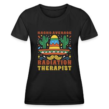 Nacho Moyenne Radiothérapeute Cinco De Mayo - T-shirt sport Femme - noir - Devant - AI Model Female 172 light (172cm)