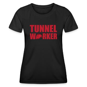 Travailleurs des tunnels - T-shirt sport Femme - noir - Devant - AI Model Female 172 light (172cm)
