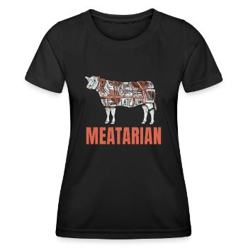 Meat Fan Meatarian - Women's Functional T-Shirt - black - Front - AI Model Female 172 light (172cm)