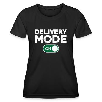 Conception amusante du chauffeur-livreur - T-shirt sport Femme - noir - Devant - AI Model Female 172 light (172cm)