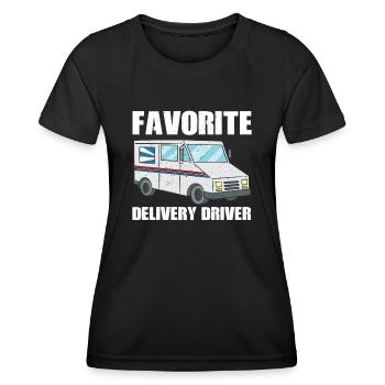 Costume préféré du chauffeur-livreur - T-shirt sport Femme - noir - Devant - AI Model Female 172 light (172cm)