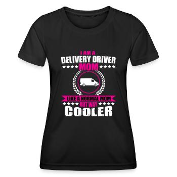 Drôle de chauffeur-livreur Fête des mères - T-shirt sport Femme - noir - Devant - AI Model Female 172 light (172cm)