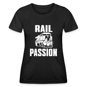 Rail Passion Train Collector - Women's Functional T-Shirt - black - Front - AI Model Female 172 light (172cm)
