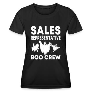 Sales Representative Boo Crew Halloween - Women's Functional T-Shirt - black - Front - AI Model Female 172 light (172cm)