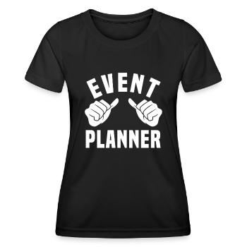 Planificateur d’événements - T-shirt sport Femme - noir - Devant - AI Model Female 172 light (172cm)