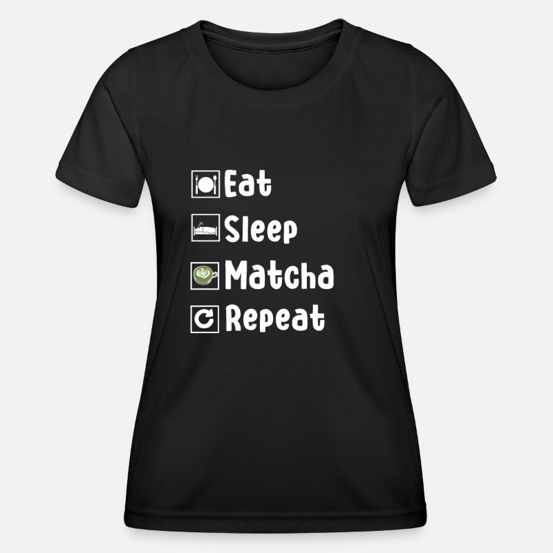 Funny Matcha Lover Gift - Women's Functional T-Shirt - black