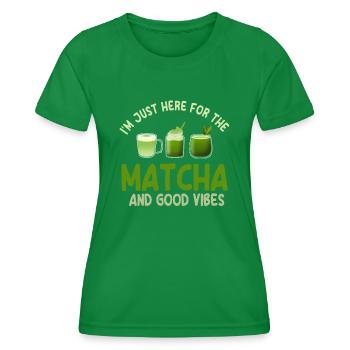 Matcha Latte - Frauen Funktions-T-Shirt - Kelly Green - Vorne - AI Model Female 172 dark (172cm)