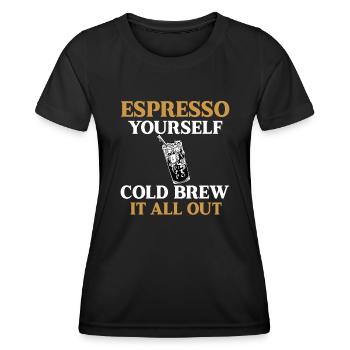 Cold Brew - Women's Functional T-Shirt - black - Front - AI Model Female 172 light (172cm)