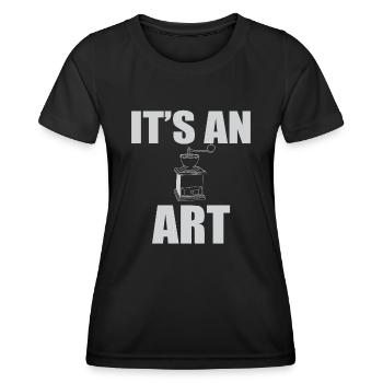 Devis Moulins à café manuels - T-shirt sport Femme - noir - Devant - AI Model Female 172 light (172cm)