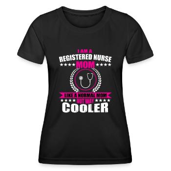 Infirmière autorisée Fête des mères - T-shirt sport Femme - noir - Devant - AI Model Female 172 light (172cm)