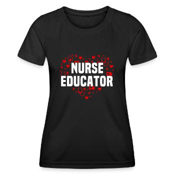 Infirmière instructrice - T-shirt sport Femme - noir - Devant - AI Model Female 172 light (172cm)