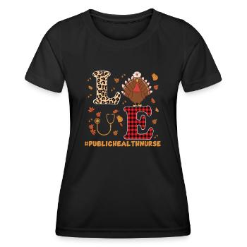 Infirmière de la fonction publique - T-shirt sport Femme - noir - Devant - AI Model Female 172 light (172cm)