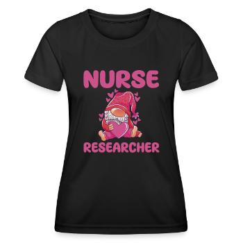 Nursing researcher - Women's Functional T-Shirt - black - Front - AI Model Female 172 light (172cm)