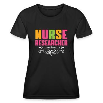 Chercheur en sciences infirmières Outfit Recherche en sciences infirmières - T-shirt sport Femme - noir - Devant - AI Model Female 172 light (172cm)