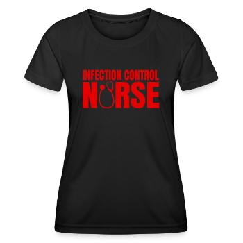 Cadeau d’infirmière en hygiène - T-shirt sport Femme - noir - Devant - AI Model Female 172 light (172cm)