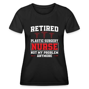 Pensionierte Plastische Chirurgie Krankenschwester - Frauen Funktions-T-Shirt - Schwarz - Vorne - AI Model Female 172 light (172cm)