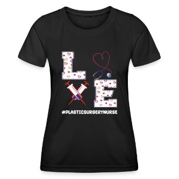 Infirmière en chirurgie plastique - T-shirt sport Femme - noir - Devant - AI Model Female 172 light (172cm)