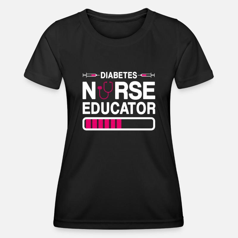Diabetes Nurse Instructor - Women's Functional T-Shirt - black