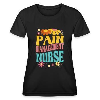 Infirmière du service de la douleur - T-shirt sport Femme - noir - Devant - AI Model Female 172 light (172cm)