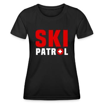 Sauvetage des pistes - T-shirt sport Femme - noir - Devant - AI Model Female 172 light (172cm)