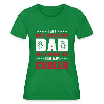 Papa collectionneur de poupées - T-shirt sport Femme - vert - Devant - AI Model Female 172 dark (172cm)