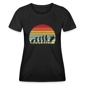 Danse sur glace rétro Evolution Design - T-shirt sport Femme - noir - Devant - AI Model Female 172 light (172cm)