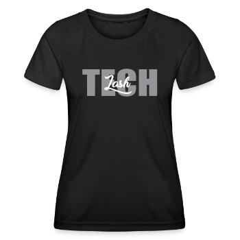 Lettrage de technicien de cils - T-shirt sport Femme - noir - Devant - AI Model Female 172 light (172cm)