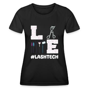 Equipement de technicien en cils Extensions de cils - T-shirt sport Femme - noir - Devant - AI Model Female 172 light (172cm)