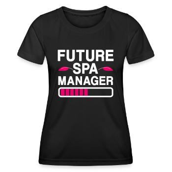 Future Spa Manager Wellness center - Women's Functional T-Shirt - black - Front - AI Model Female 172 light (172cm)