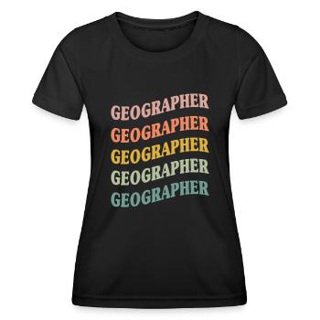 Geographer - Women's Functional T-Shirt - black - Front - AI Model Female 172 light (172cm)