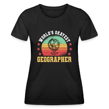 The best geographer in the world - Women's Functional T-Shirt - black - Front - AI Model Female 172 light (172cm)