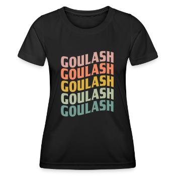 Goulasch hongrois authentique - T-shirt sport Femme - noir - Devant - AI Model Female 172 light (172cm)